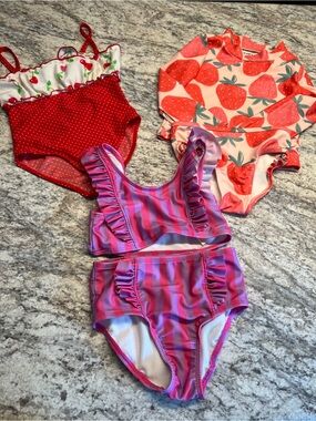 Girls 3T Swimsuit Bundle of 3 Preloved
